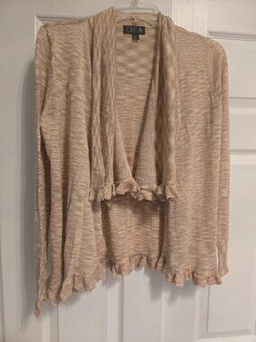 One A Cardigan with ruffles